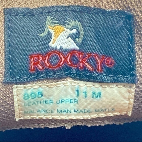 Vintage Rocky Shoes Mens Size 11 Brown Pebble Grain Leather Monk Strap Split Toe - Picture 11 of 11